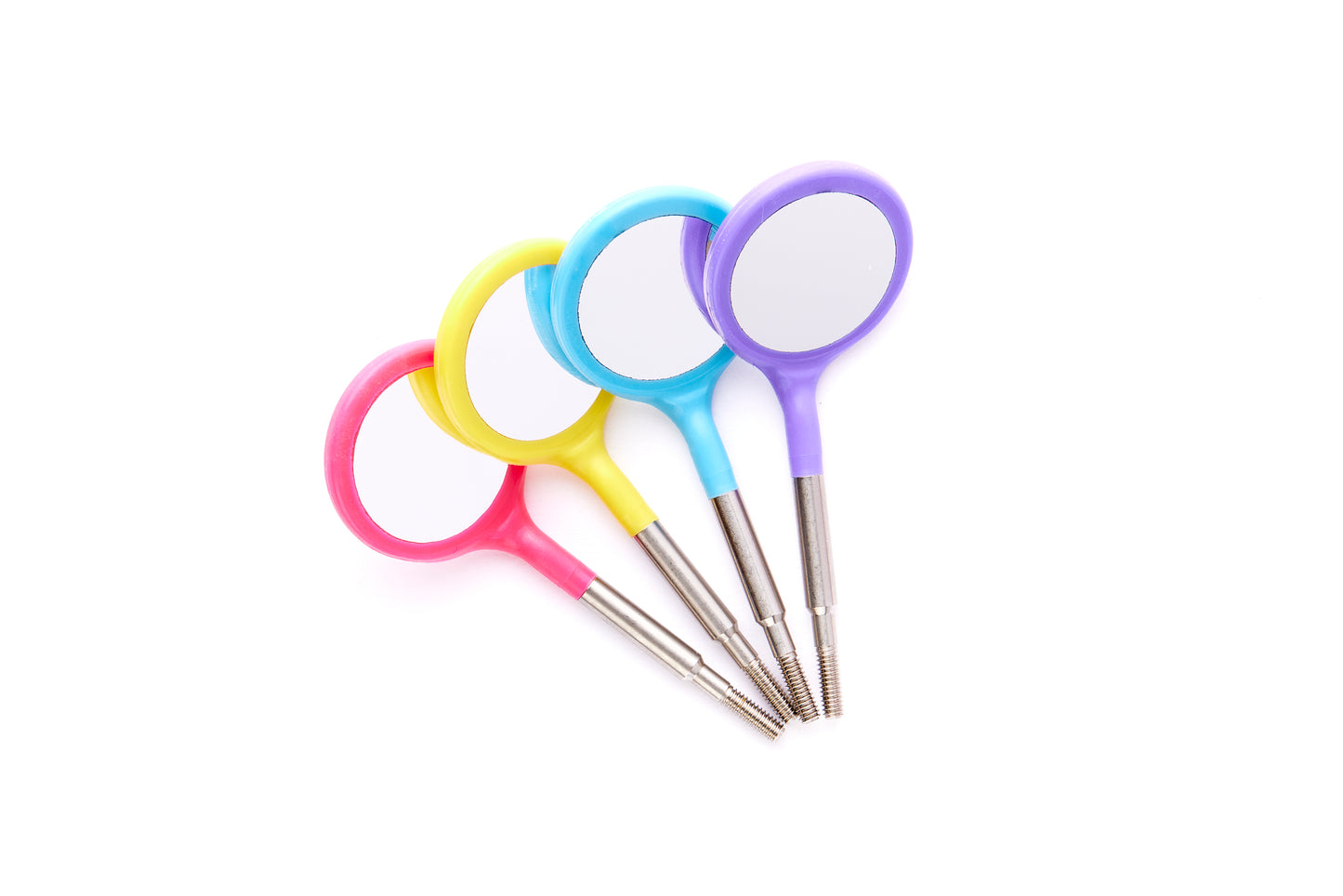 #4 Crystal HD® Resin Mouth Mirror Double Sided Heads Vibrant (4pk-Cone Socket)