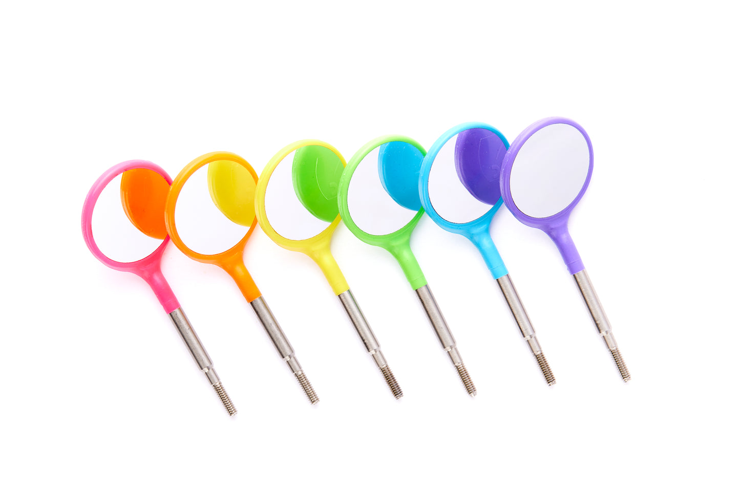 #5 Crystal HD® Resin Mouth Mirror Screw-On Heads Vibrant (Cone Socket - 12 Pack)