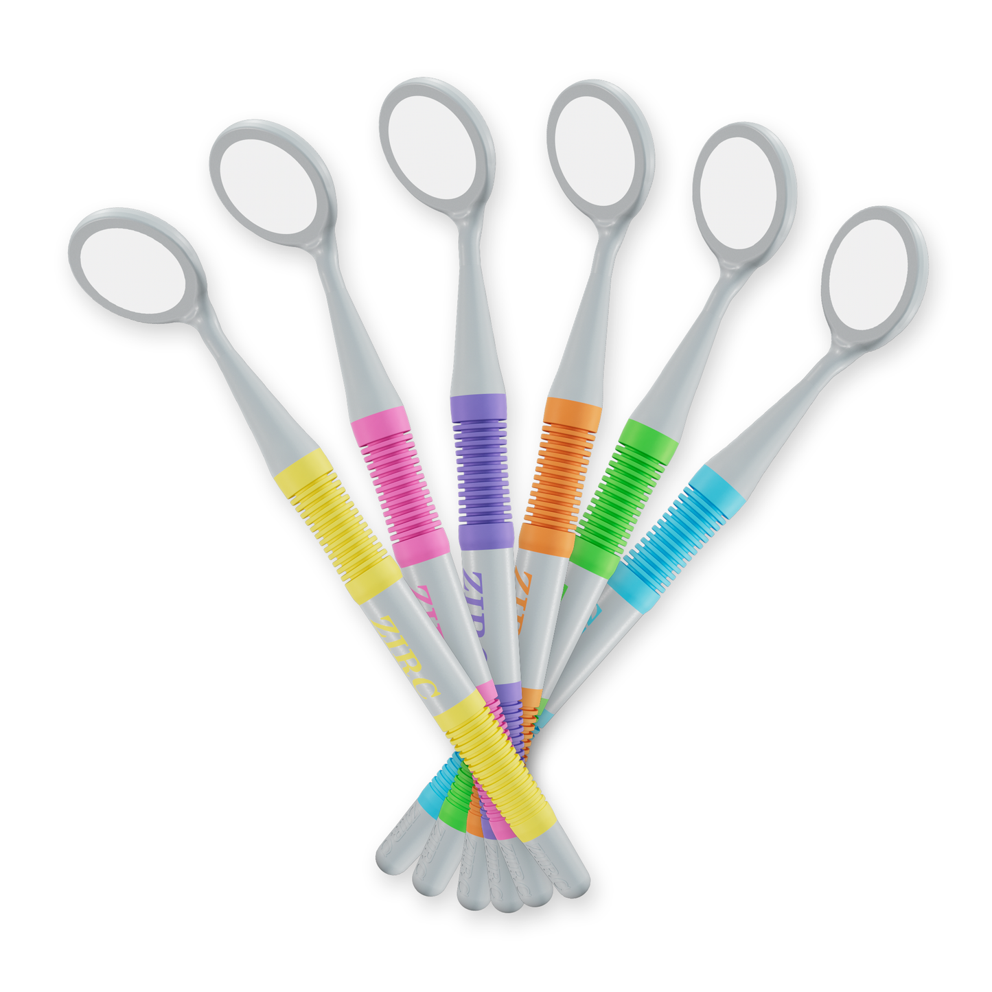 #4 Crystal HD® Resin Mouth Mirror Soft Grip Double-Sided (12 Pack)