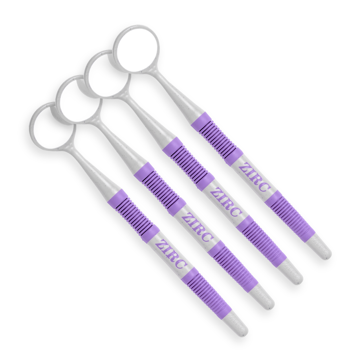 #5 Crystal HD® Mouth Mirror Soft Grip Neon Purple (4 Pack)