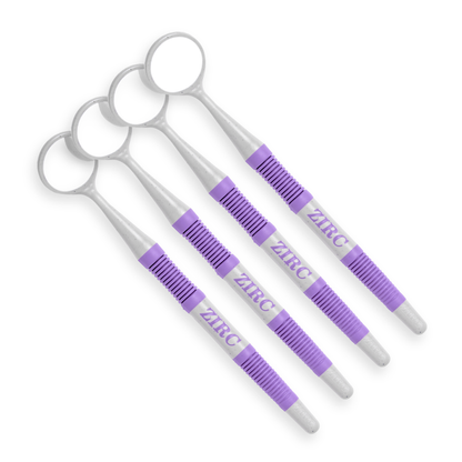 #5 Crystal HD® Mouth Mirror Soft Grip Neon Purple (4 Pack)